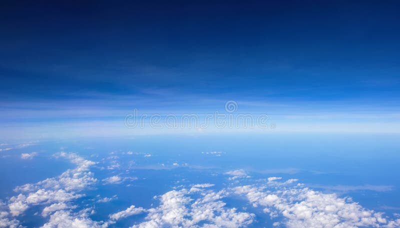 Sky view from a high angle on the plane stock photo Sky view from a high angle on the plane stock photo