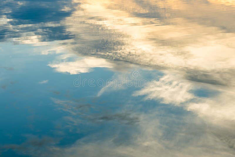 Sky in water reflection