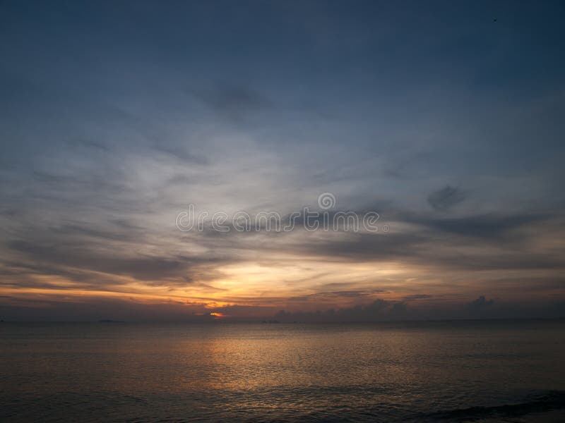 Sky and water at sunset