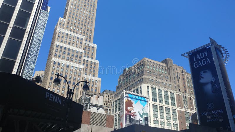 Skycraper in New York downtown stock photos