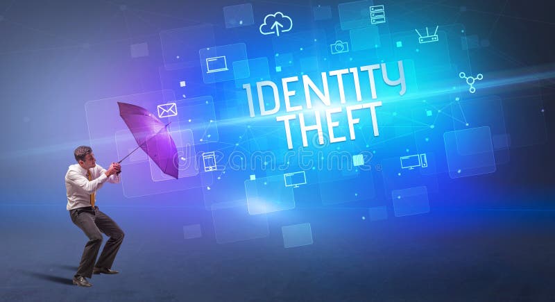 Skydda mot cyberattacker stock illustrationer