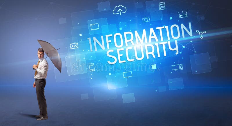 Skydda mot cyberattacker vektor illustrationer