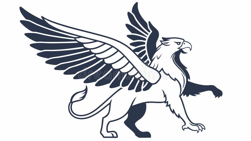 Skyddande av mythical Griffin-skapets styrka och vektordesign för fantasy Art Generativ AI vektor illustrationer
