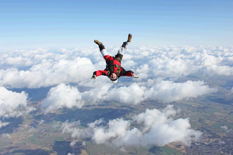 Skydiver Falling Head Down Royalty Free Stock Images Image 23458639
