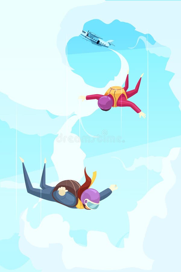 Skydiving Jump Illustration vector illustration Skydiving Jump Illustration vector illustration