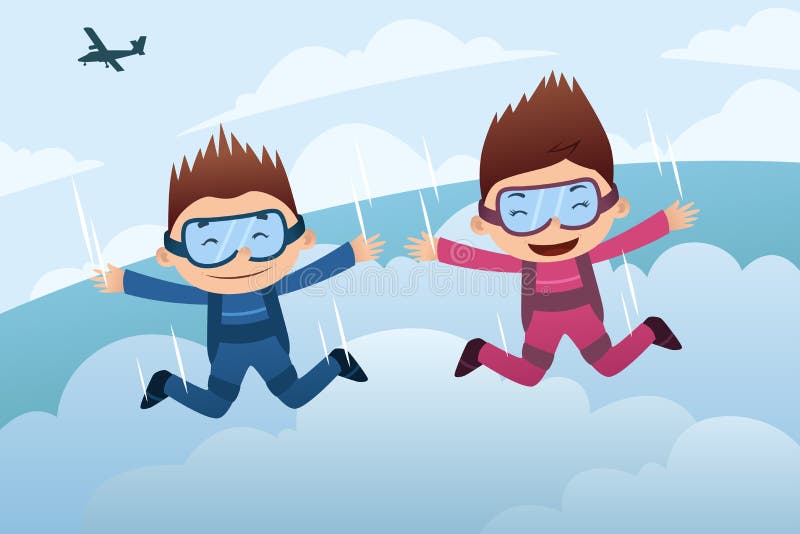 Skydiving para ilustracji Skydiving para ilustracji