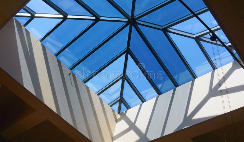 Looking up at a skylight