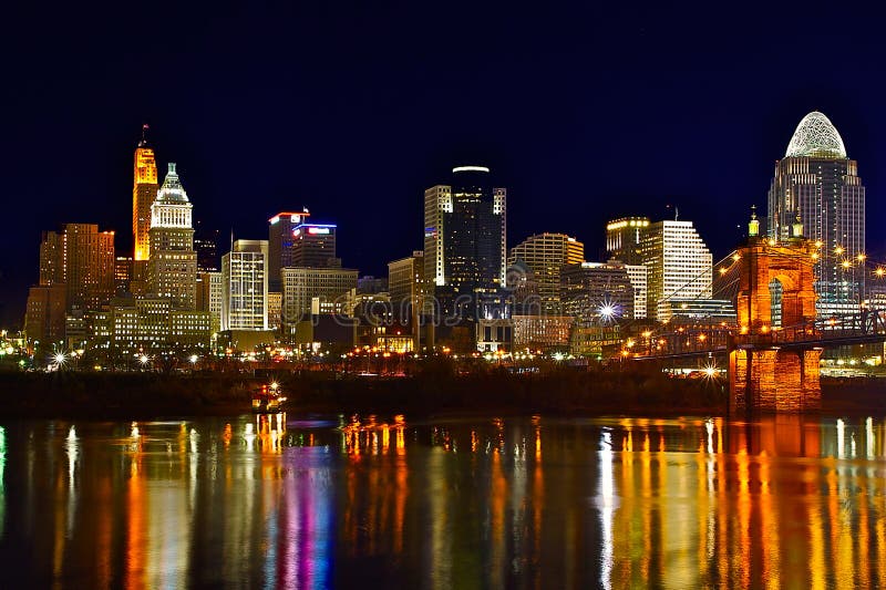 Horizonte de Cincinnati 6675 imagem de stock