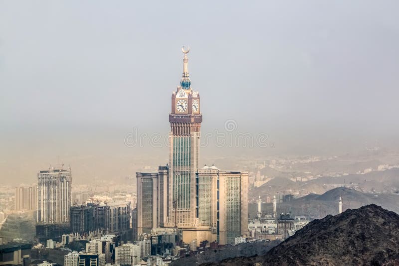Abraj Al Bait Royal Clock Tower Makkah in Mecca, Saudi Arabia.