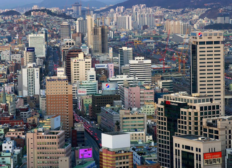 Skyline da cidade de Busan foto de stock royalty free Skyline da cidade de Busan foto de stock royalty free