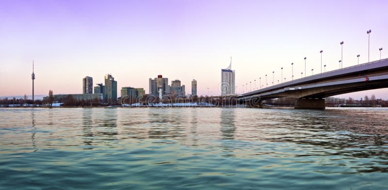 Skyline Danube City Vienna royalty free stock image