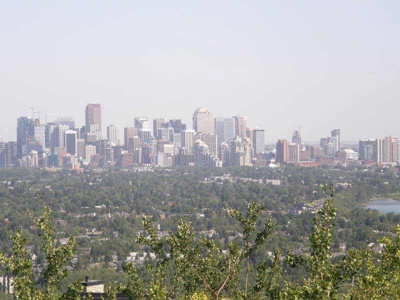 Skyline de Calgary imagens de stock royalty free Skyline de Calgary imagens de stock royalty free