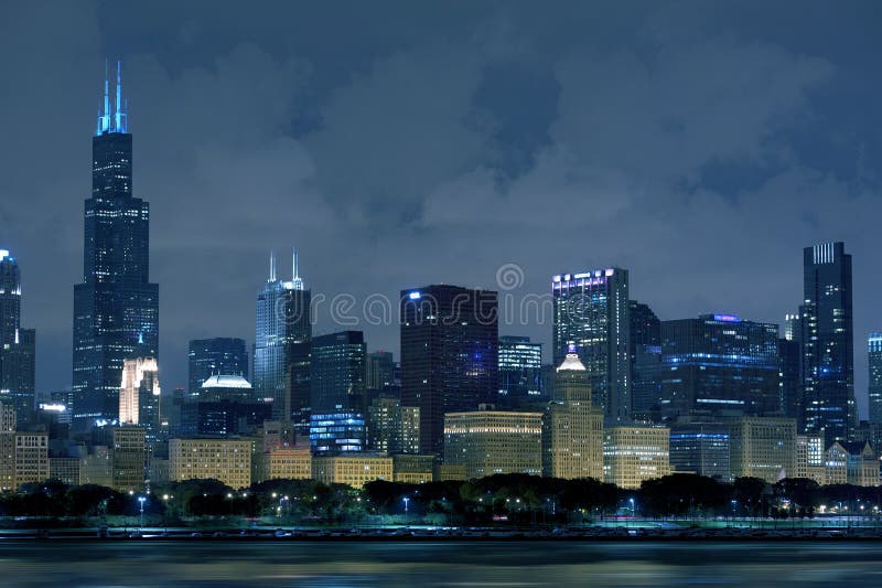 Skyline de Chicago Illinois fotos de stock Skyline de Chicago Illinois fotos de stock