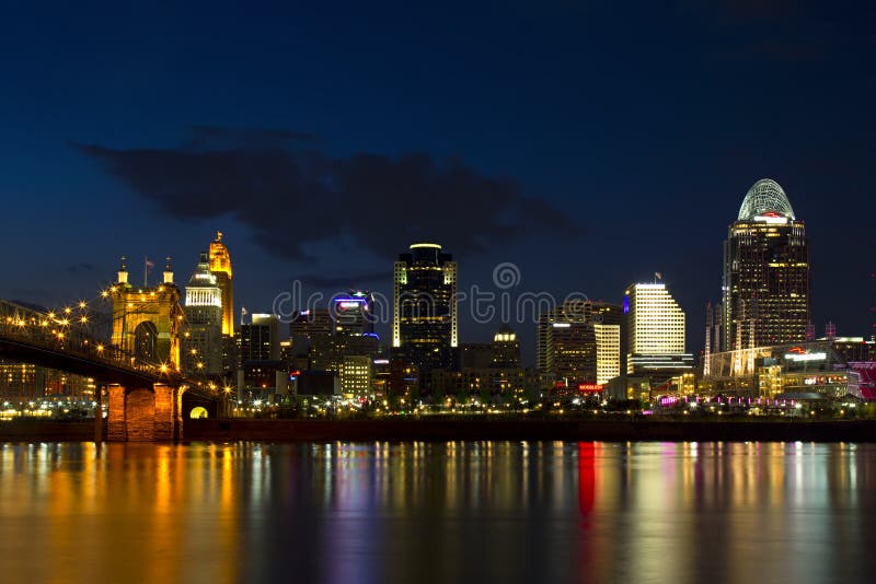 Horizonte de Cincinnati foto de stock royalty free