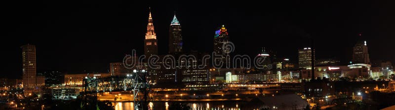 Horizonte de Cleveland, Ohio imagem de stock royalty free