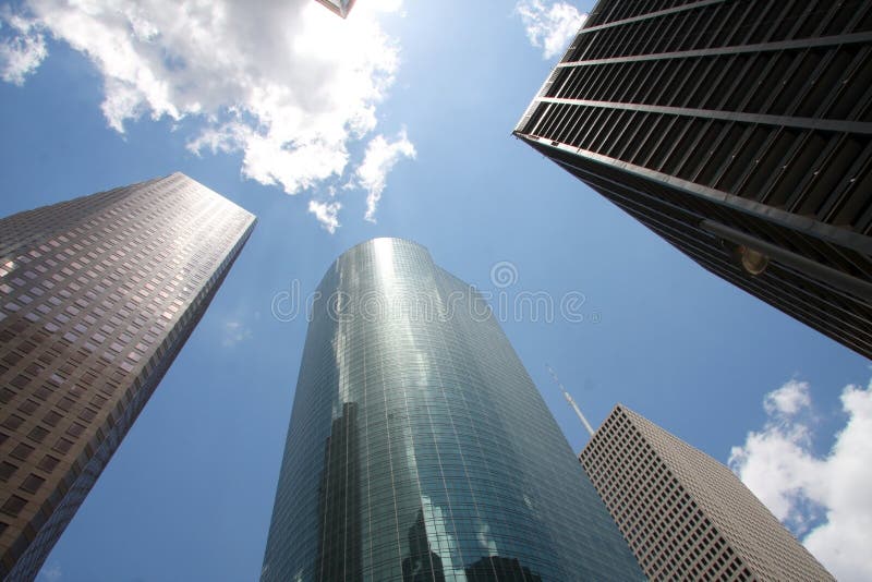Skyline de Houston da baixa imagem de stock royalty free Skyline de Houston da baixa imagem de stock royalty free