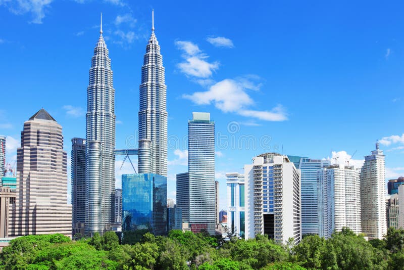 Skyline de Kuala Lumpur fotografia de stock royalty free Skyline de Kuala Lumpur fotografia de stock royalty free