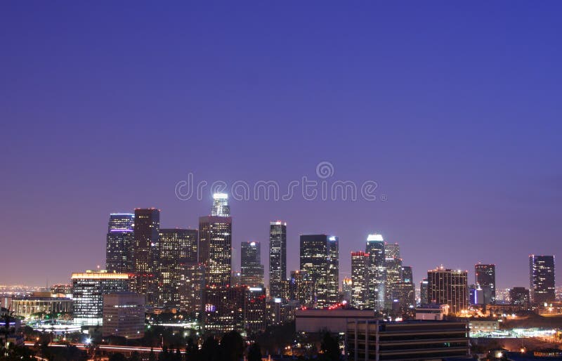 Los Angeles Skyline at night. Los Angeles Skyline at night