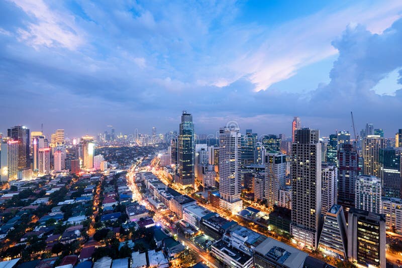 Skyline de Makati em Manila