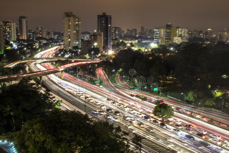 Skyline de Sao Paulo imagens de stock Skyline de Sao Paulo imagens de stock