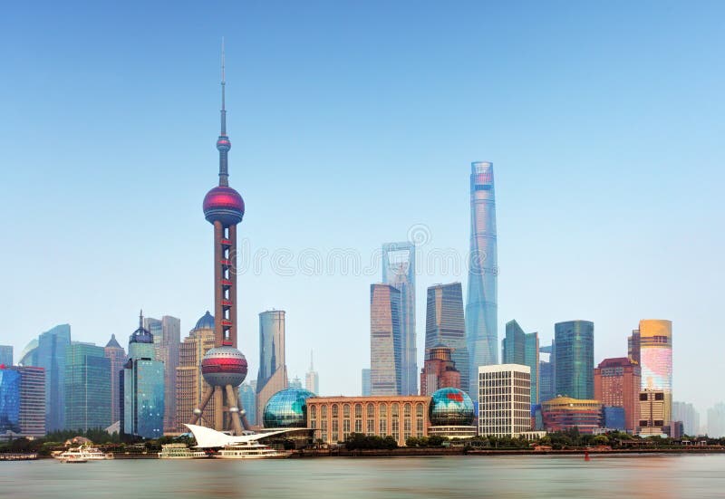 Shangahi skyline - cityscape in China. Shangahi skyline - cityscape in China.