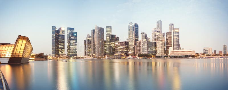 Horizonte de Singapura foto de stock