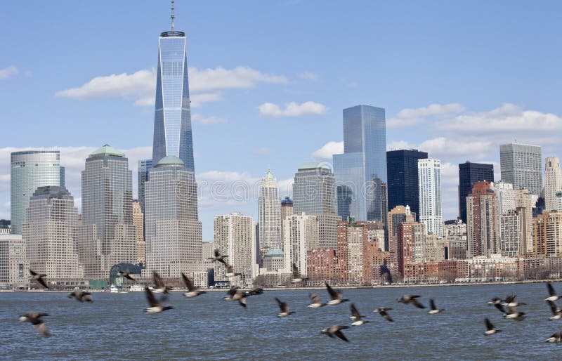 Skyline do centro de NYC imagem de stock royalty free Skyline do centro de NYC imagem de stock royalty free
