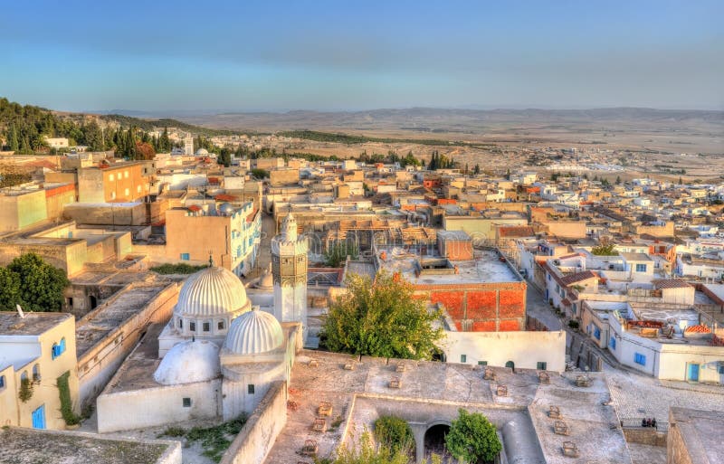 Skyline of El Kef, a city in northwestern Tunisia