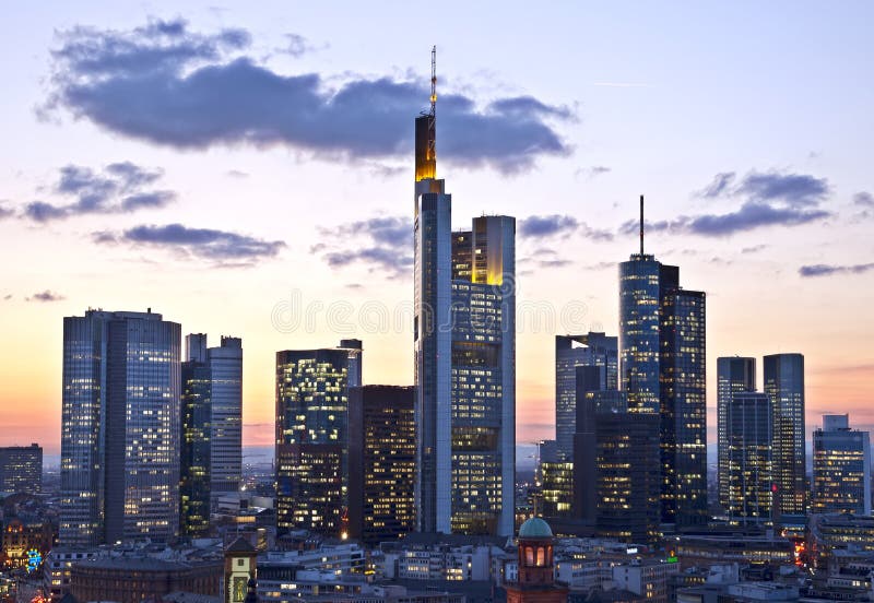 Skyline of Frankfurt stock image Skyline of Frankfurt stock image