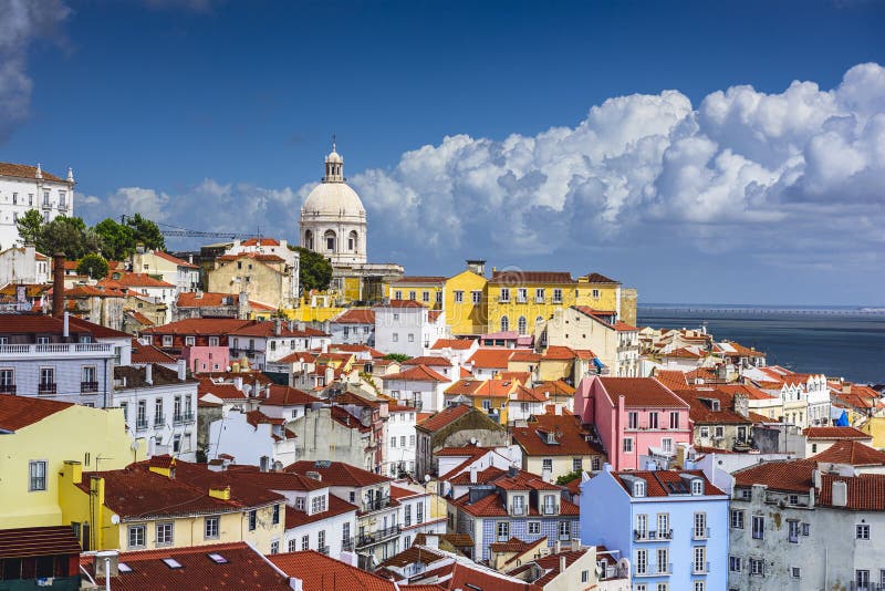 Skyline Lissabons, Portugal bei Alfama