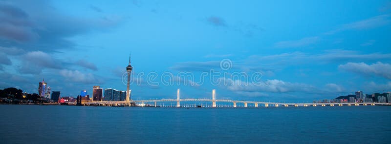 Skyline of Macau, China stock image