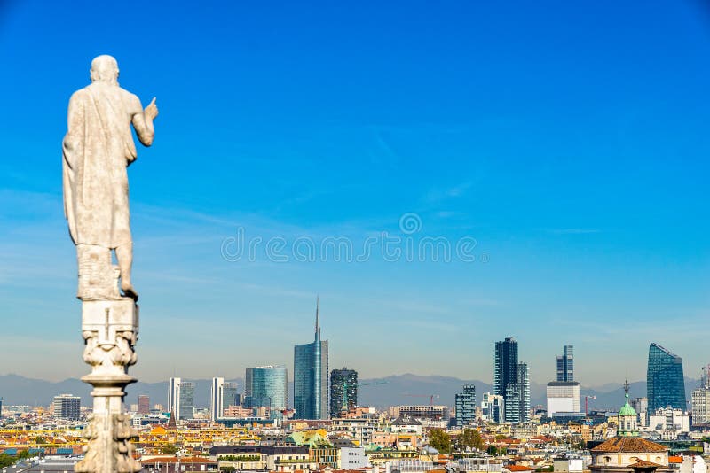 Skyline of Milan, Włochy fotografia stock Skyline of Milan, Włochy fotografia stock