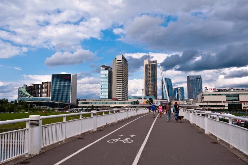Skyline of Modern City Vilnius