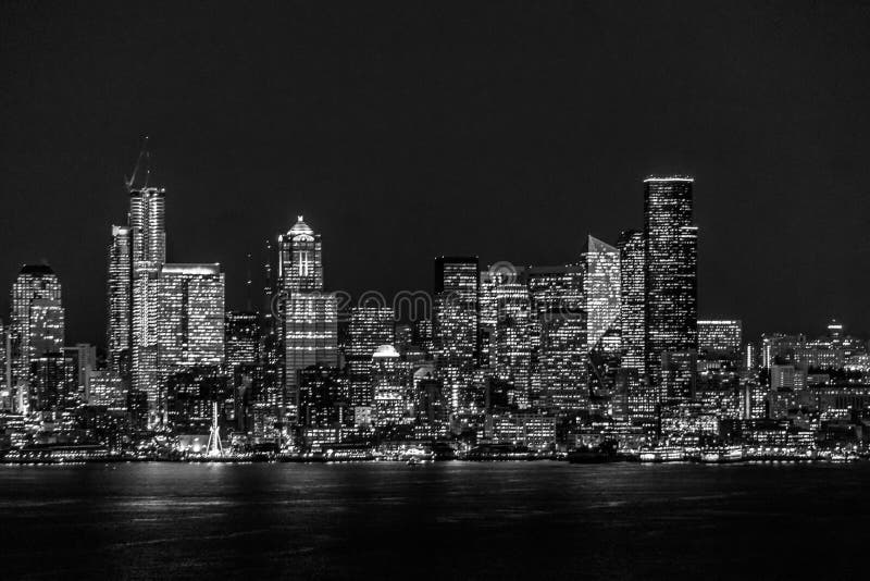 Skyline Night Lights 3 stock photo. Image of scenic 170321912