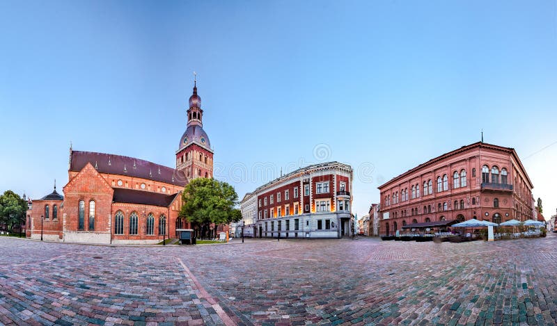 Skyline of Riga old town royalty free stock photography