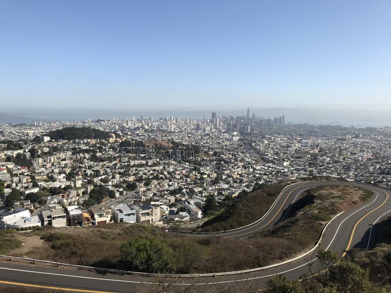 Skyline of San Francisco from Twin Peaks royalty free stock images Skyline of San Francisco from Twin Peaks royalty free stock images