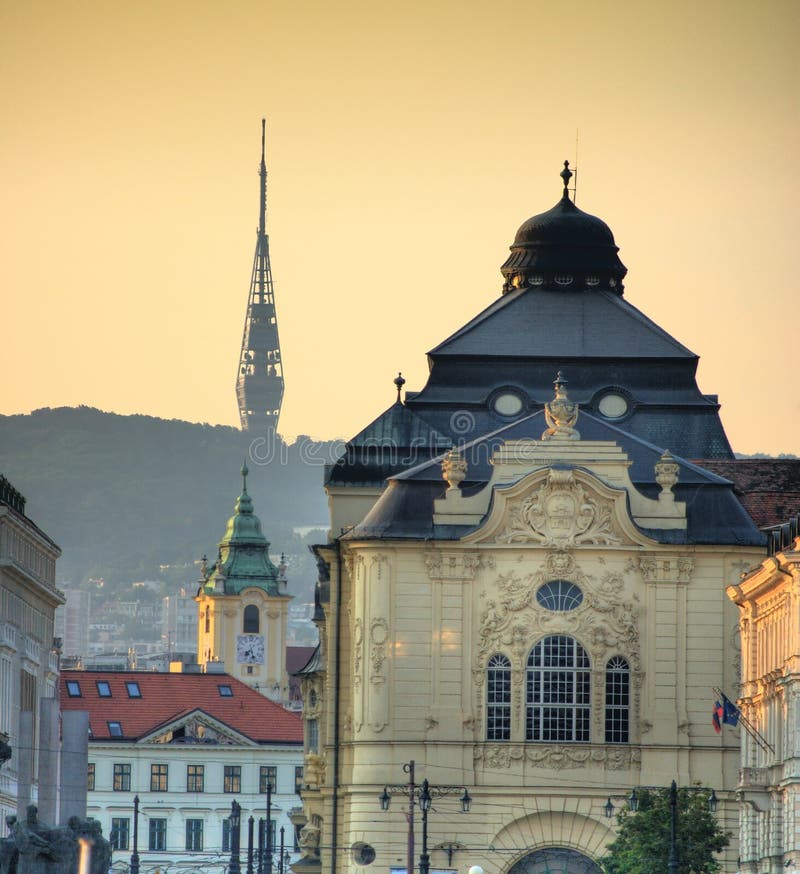 Skyline with towers stock photo. Image of bratislava, city - 7862278