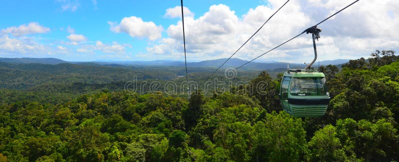 Skyrail Rainforest Cableway above Barron Gorge National Park Que