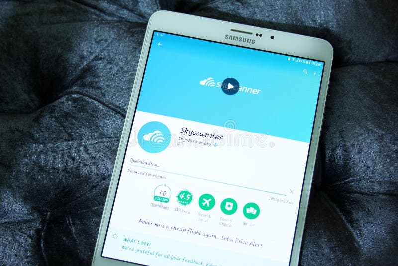 Skyscanner Flights Hotels Cars Booking Mobile App Editorial Photo Image Of Mobile Emblem