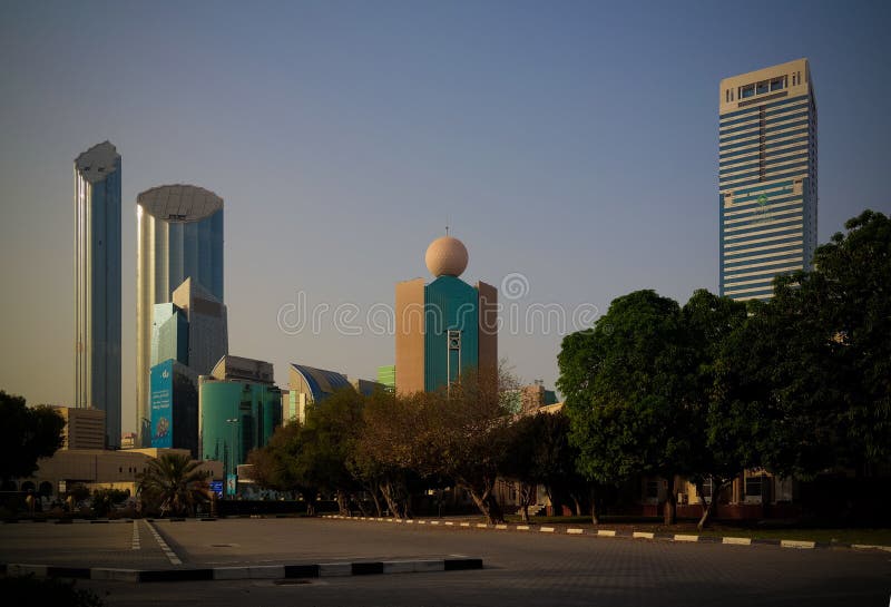Skyscrapers in the Abu Dhabi city center, UAE stock image Skyscrapers in the Abu Dhabi city center, UAE stock image