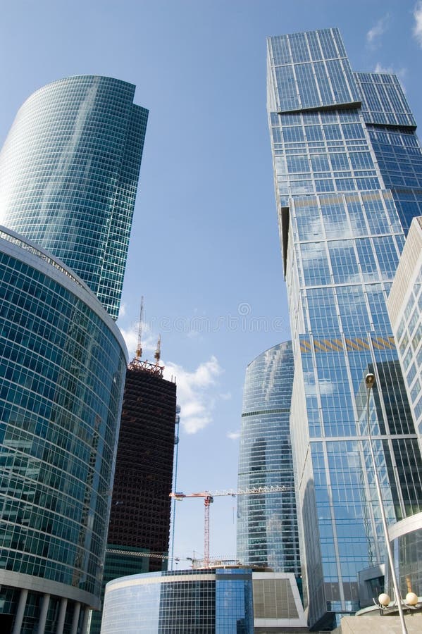 Skyscrapers building in Moscow-City