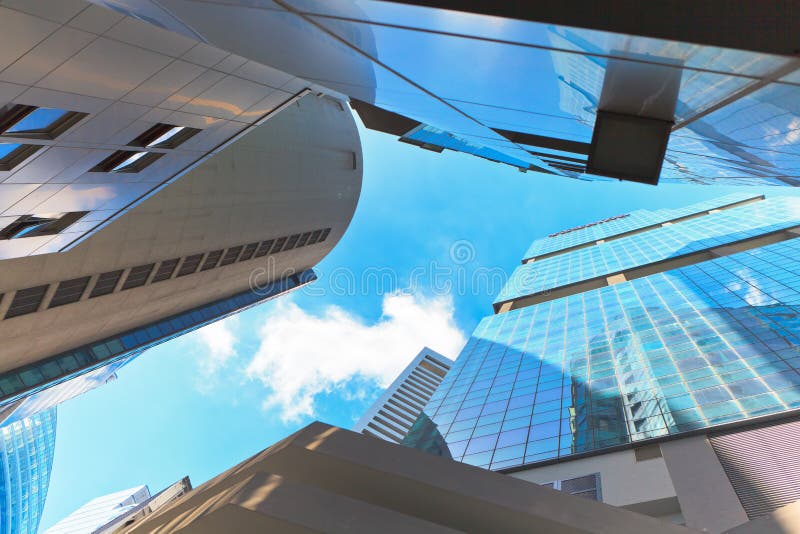 Skyscrapers in business district of Singapore