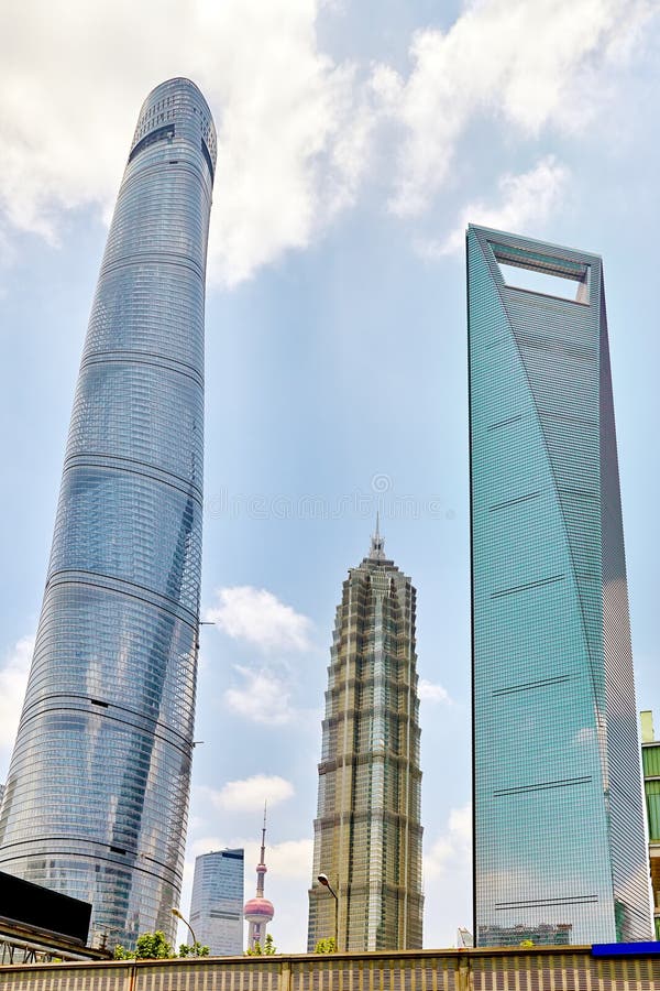 Skyscrapers, city building of Pudong, Shanghai, China.