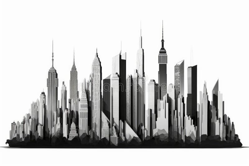 Skyscrapers illustration vector illustration