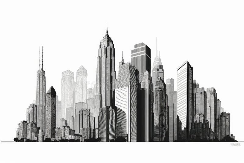 Skyscrapers illustration stock illustration