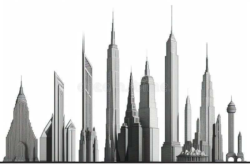 Skyscrapers illustration vector illustration
