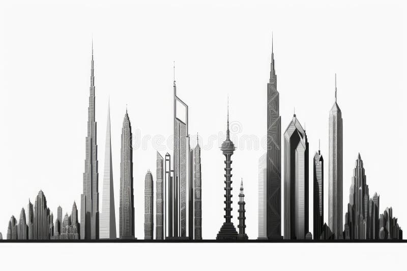 Skyscrapers illustration royalty free illustration