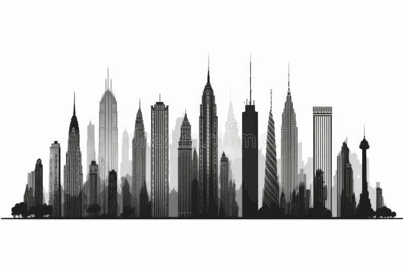 Skyscrapers illustration royalty free illustration