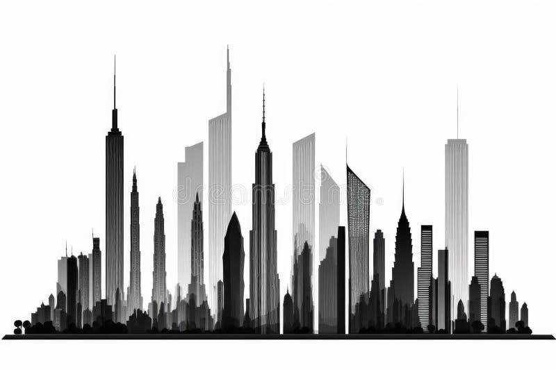Skyscrapers illustration royalty free illustration
