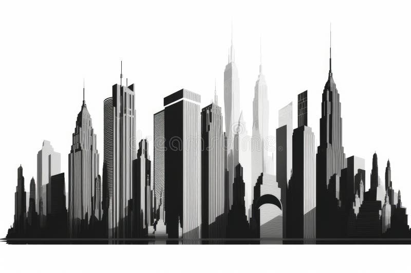 Skyscrapers illustration vector illustration